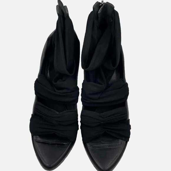 Givenchy Women Jersey Wrap Stiletto Sandals US 8 EU 38 Black Leather Back Zip - Picture 8 of 14